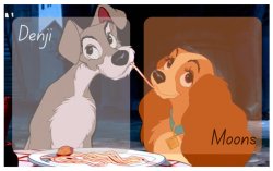Denji and Moons - Lady And The Tramp temp Meme Template