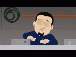 SouthPark Cable Guy Nipple Rub Meme Template