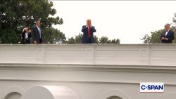 Trump on White House Roof Meme Template