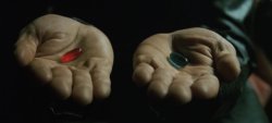 Morpheus red or blue pill Meme Template