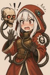 Tsundere Tech Priest Surprise Meme Template