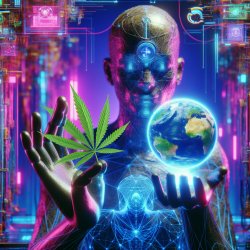 Spiritual figure holding the world with weed and stuff Meme Template