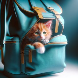 Backpack with a kitten Meme Template