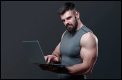 buff computer user Meme Template