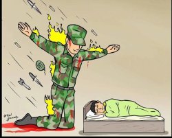 Human shield Meme Template