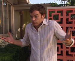 Dexter Shrug Meme Template