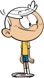 Lincoln wears a yellow p.e. Uniform with blue shorts Meme Template
