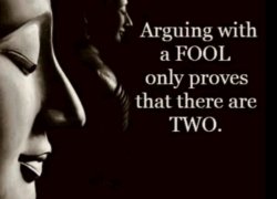 Arguing with a fool a fool only proves that there are two fools Meme Template