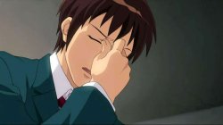 Kyon Headache Meme Template