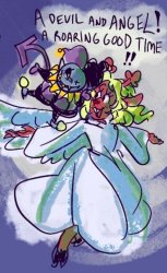 Jevil and Noelle Meme Template