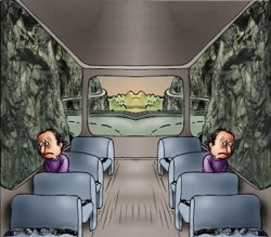 Two guys on bus dark sides Meme Template
