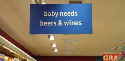 Baby needs beers and wine Meme Template