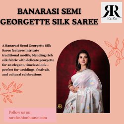 Banarasi Semi Georgette Silk Saree Meme Template