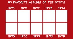 Favorite albums of the 1970s Meme Template