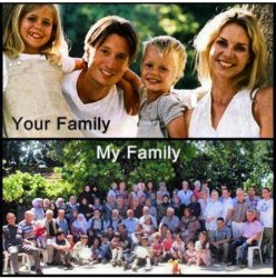 Big v small family Meme Template