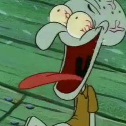 Squidward laughing Meme Template