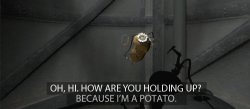 GLaDOS Potato Meme Template