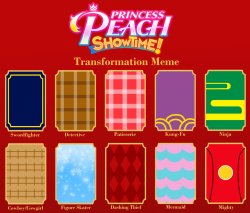 Princess Peach Showtime Transformation Meme Meme Template