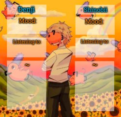 Denji and Shinobii announcement temp Meme Template