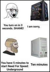 new pc users vs old pc users Meme Template