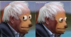 Breadline Bernie self conscious Meme Template