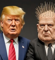 Trump and Pinhead Tom Homan racist ethnic cleansing Meme Template