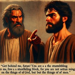 Jesus turned, said to Peter "Get behind Me, satan! You are a stu Meme Template