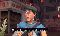 Scout on no I knew this would happen Meme Template