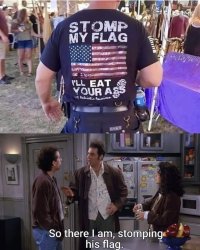Stomp his flag Meme Template