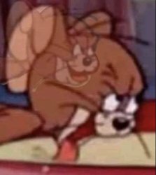 Thirsty Jerry Drinks Milk While Staring Meme Template