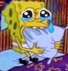 spongebob biting on pillow Meme Template