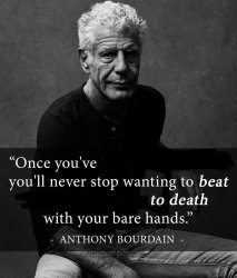 Bourdain Bare Hands Meme Template