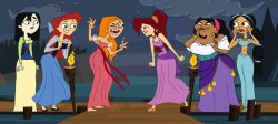 Total Drama Ladies as Disney Women Meme Template
