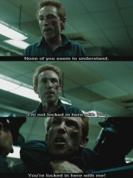 Rorschach locked in Watchmen movie Meme Template