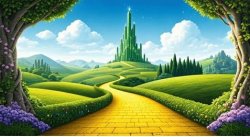 Yellow Brick Road in Kansas Meme Template