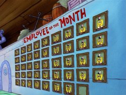Employee of the Month Wall Spongebob Squarepants Meme Template