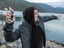Throwing phone in lake Meme Template