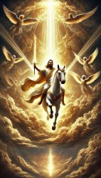 King Jesus on horse Meme Template