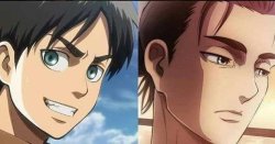 Eren young vs adult Meme Template