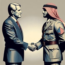American handshake with dictator Meme Template