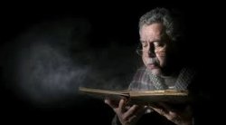 Blowing dust off book guy Meme Template