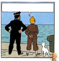Haddock e Tintin a ver o Mar Meme Template