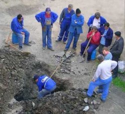 Supervising a worker Meme Template