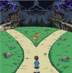 fork in the road Meme Template