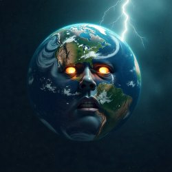 Photorealistic Earth with Disgusted Face Meme Template