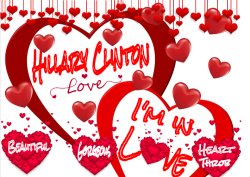 Hillary Heart Throb Meme Template
