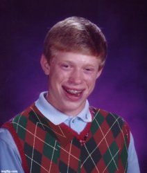 Bad Luck Brian (Argyle) Meme Template