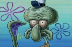 Angry squidward Meme Template