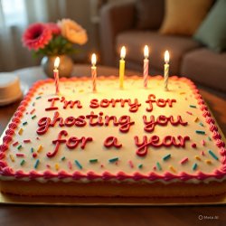 Sorry for ghosting cake Meme Template