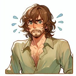 Anime Shaggy Nervous and Angry Meme Template